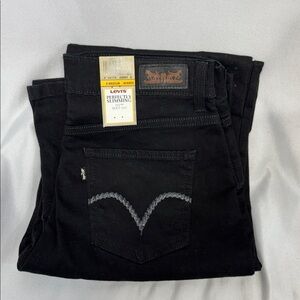 Levi's 512 perfectly slimming  Classic Black Denim bootcut jeans pants